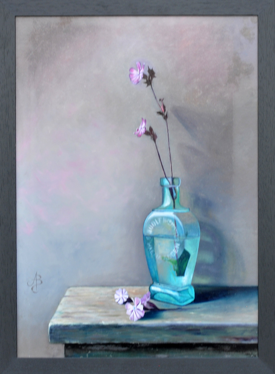 Bert van der Meer + Bloem in groene fles